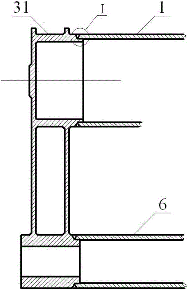 A kind of torsion cylinder assembly in the middle part of mining dump truck