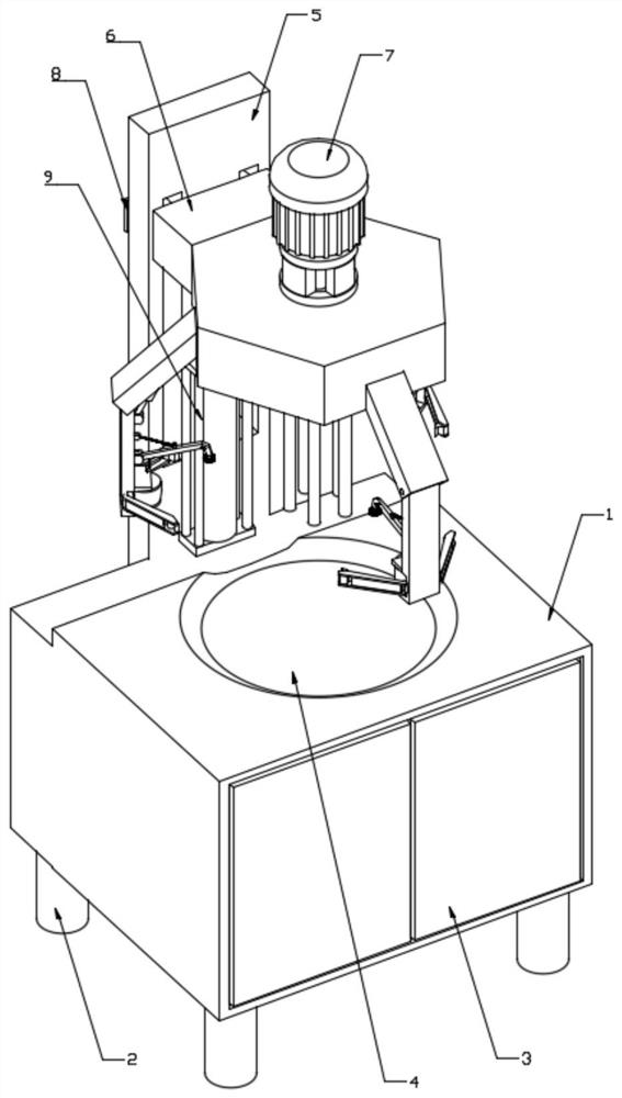 A processing device for automobile wheel hub