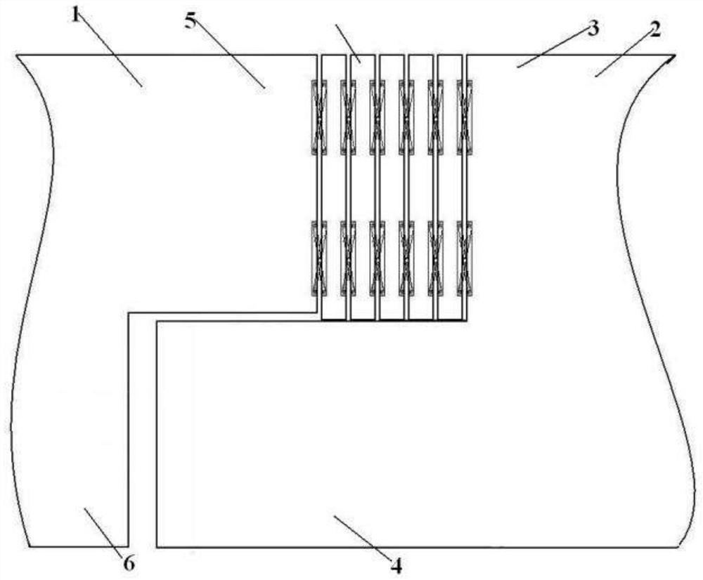 Fork frame vertical plate type bridge expansion joint connecting device