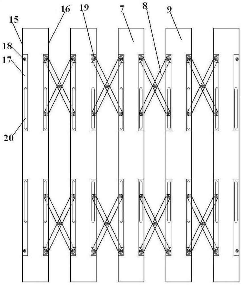 Fork frame vertical plate type bridge expansion joint connecting device