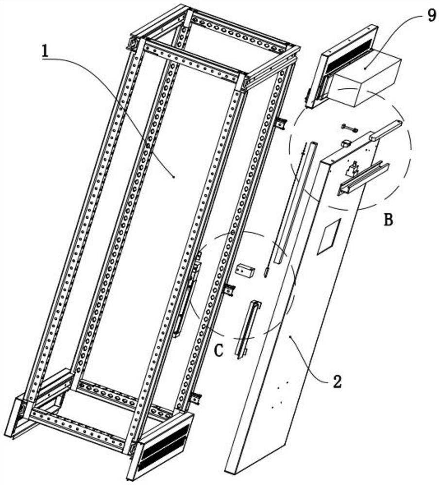 Electric door of low-voltage switch cabinet