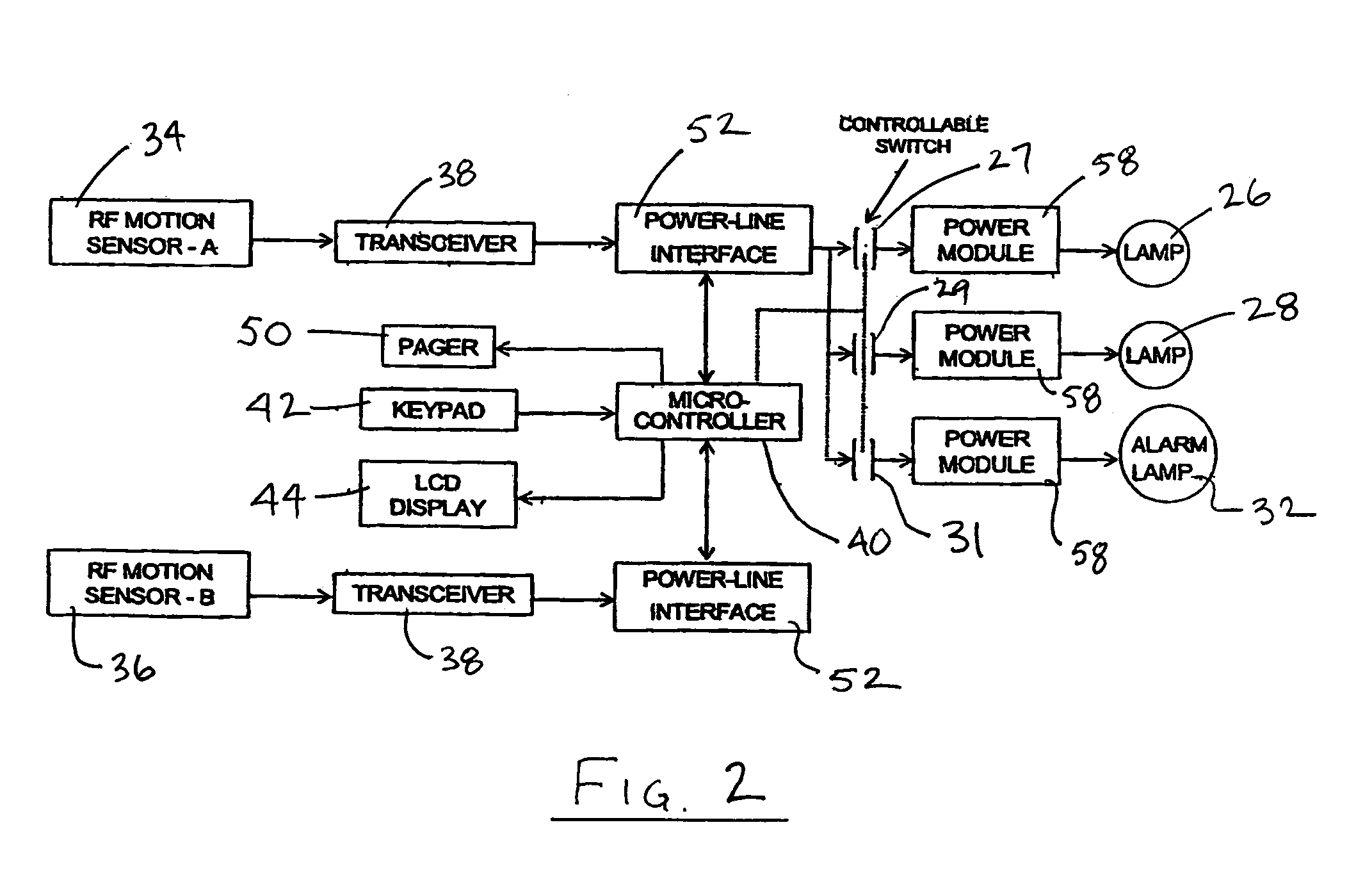 Room monitoring and lighting system