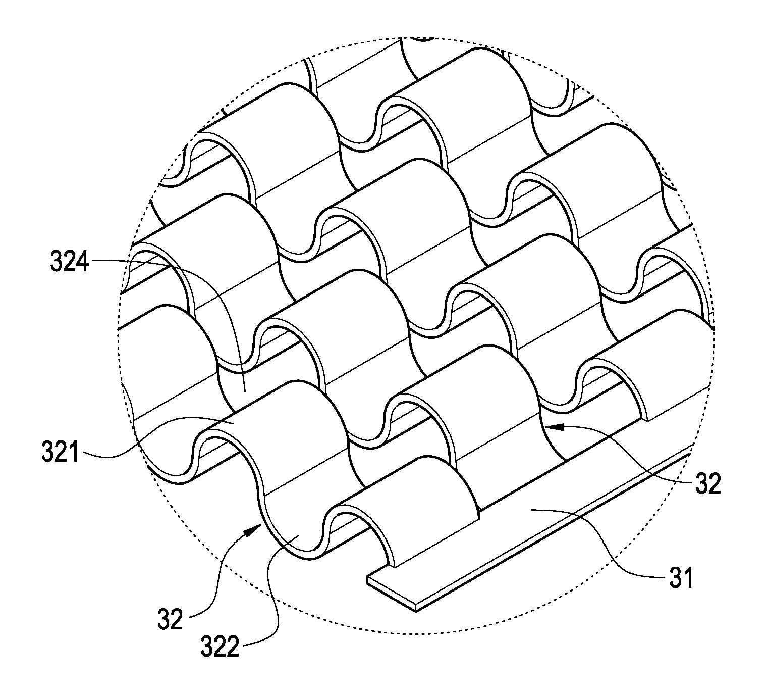 Isothermal vapor chamber and support structure thereof