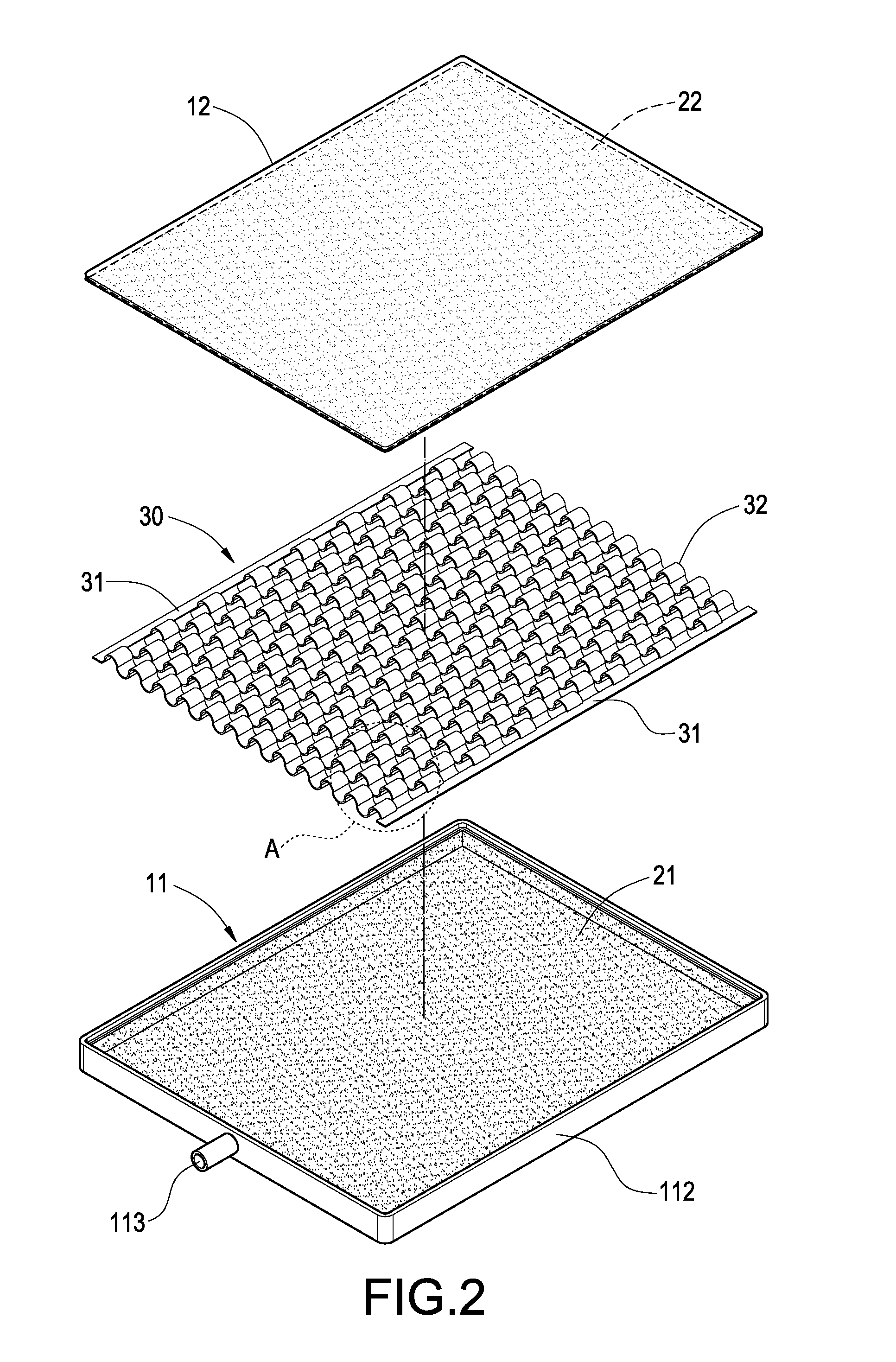 Isothermal vapor chamber and support structure thereof