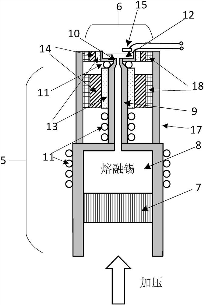 A tin drop generating device