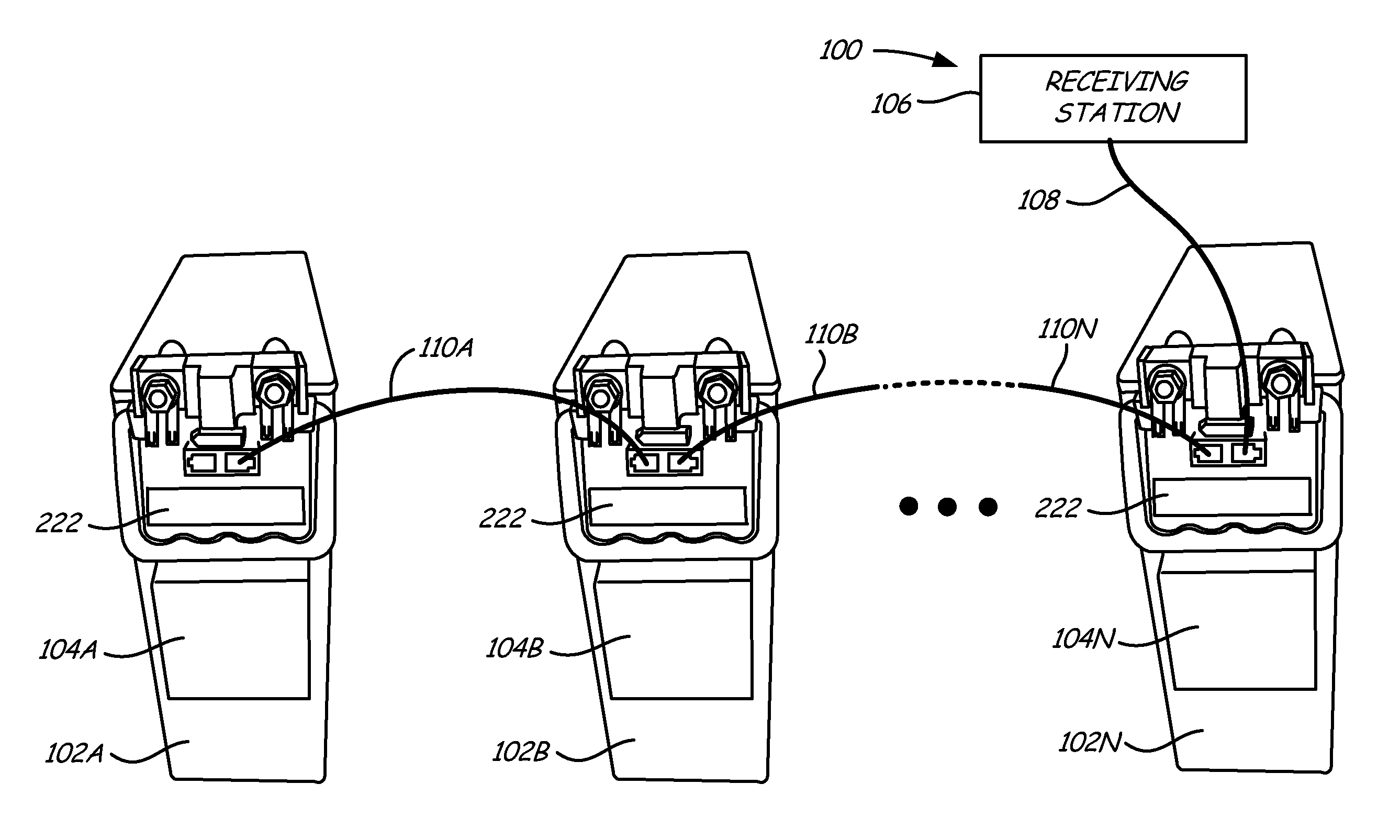 Monitor for front terminal batteries