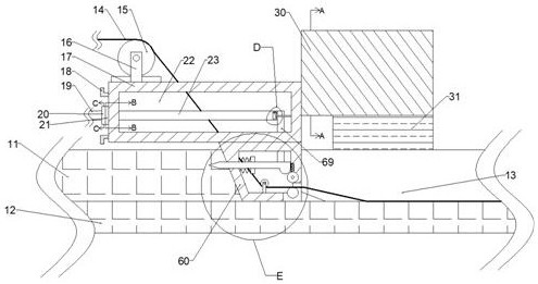 Dragging type optical cable laying plough for laying optical cables in shallow soil layer