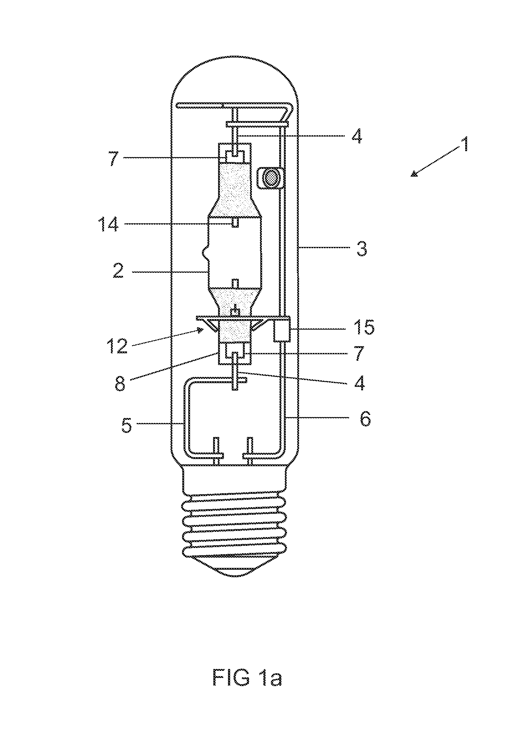 High-pressure discharge lamp having a capacitive ignition aid