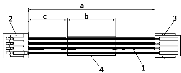 Miniature puncture-type camera power supply connecting line