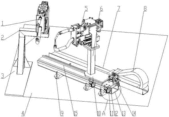 Double-spot welding gun mechanism