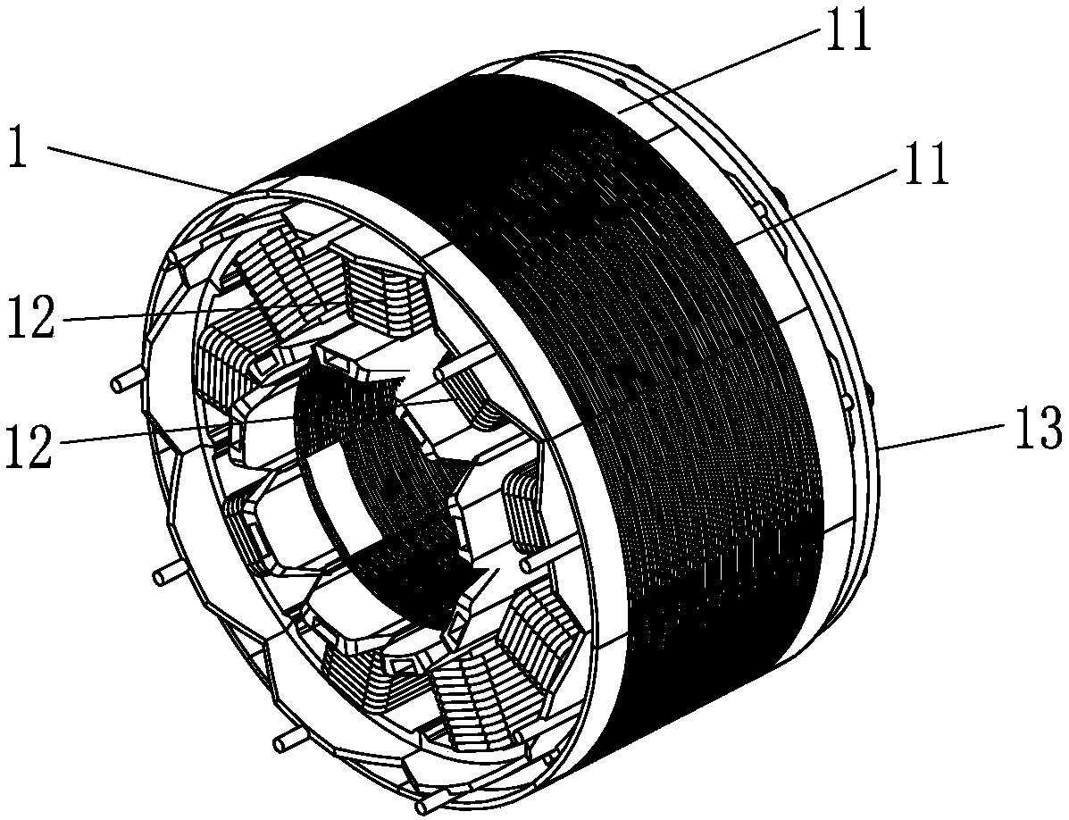 Motor stator and manufacturing method thereof, stator pieces of motor stator, sewing machine energy saving motor of motor stator and sewing machine of motor stator