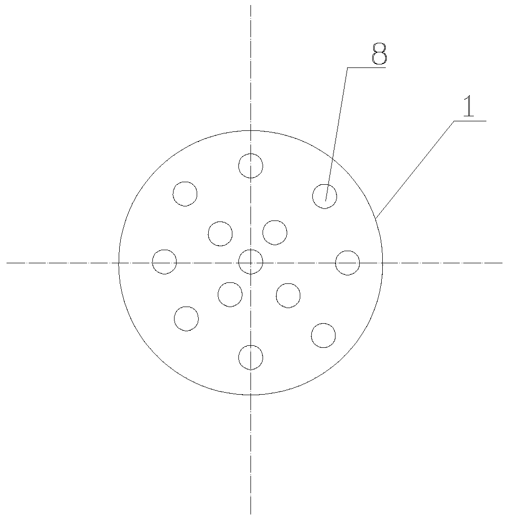 Stirring head for processing modification of stirring friction surface of surface layer of metal material