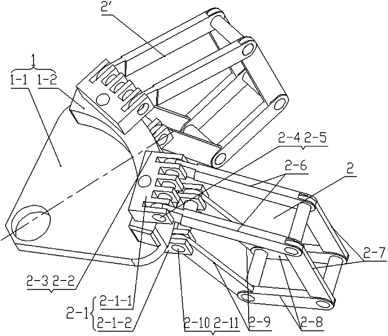 Series-parallel-connection robot leg configuration, walking robot and movement method thereof