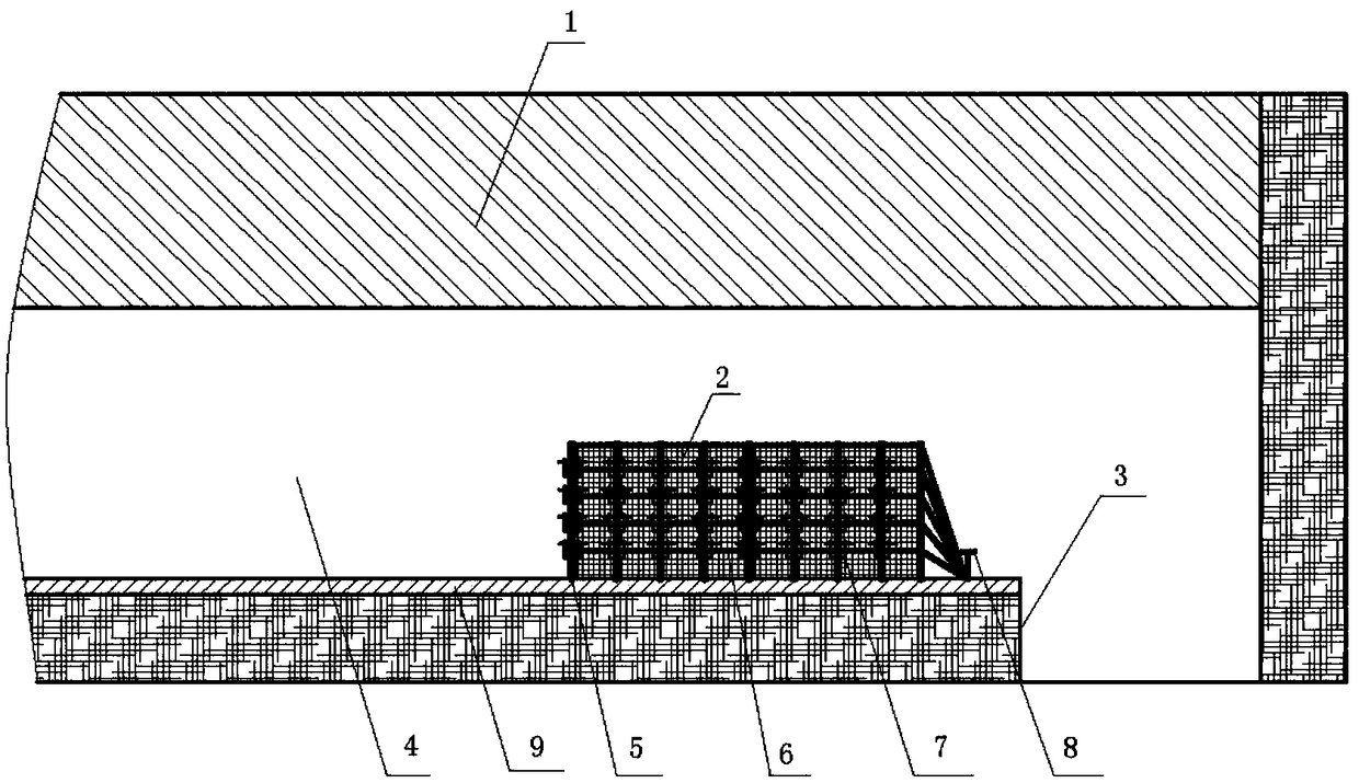 Withdrawal working face flexible shield type reserved return air passage and manufacturing method thereof