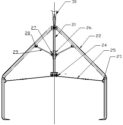 Tire crane cart walking mechanism tire assembling method