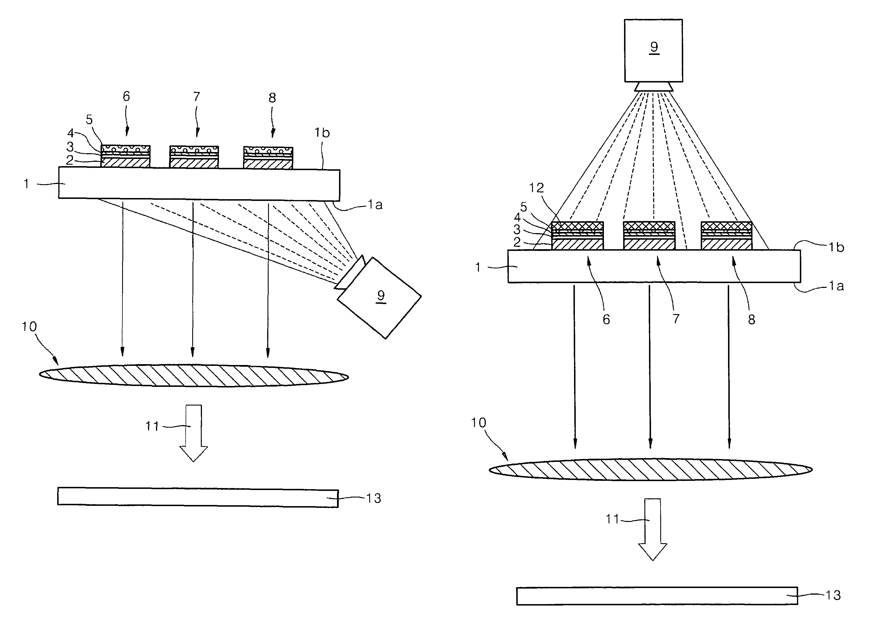 Display using a photoluminescence quenching device, and method for displaying image using the same