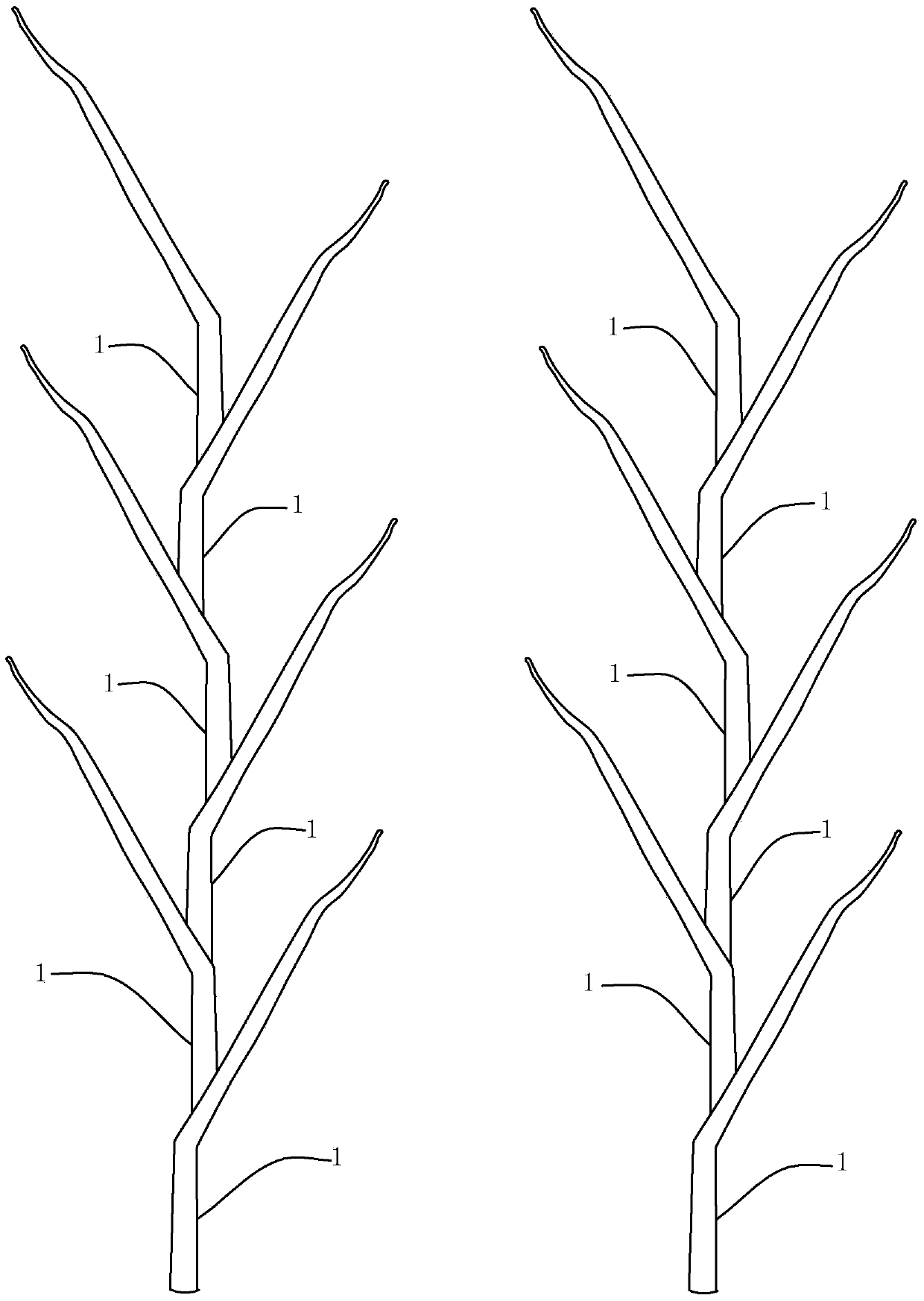 Pruning method of peach trees