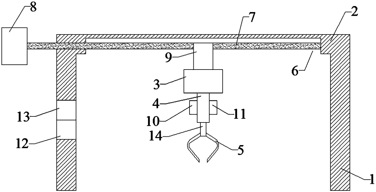 Mechanical automatic grabbing device