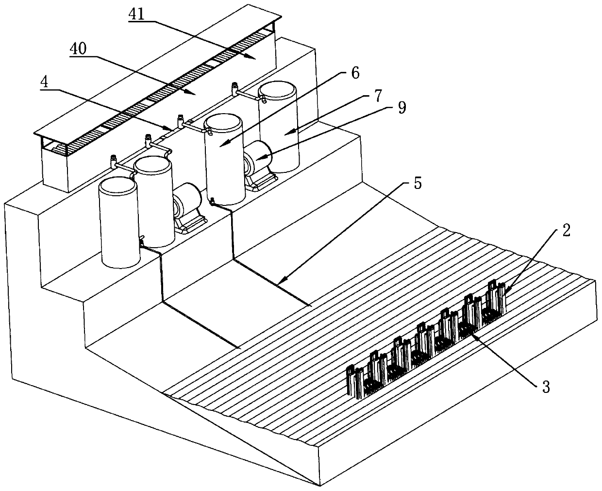 An energy storage wave power station