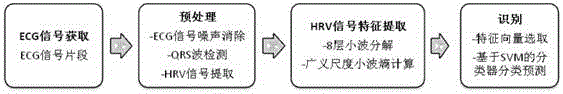 Heart rate variability feature classification method based on generalized scale wavelet entropy