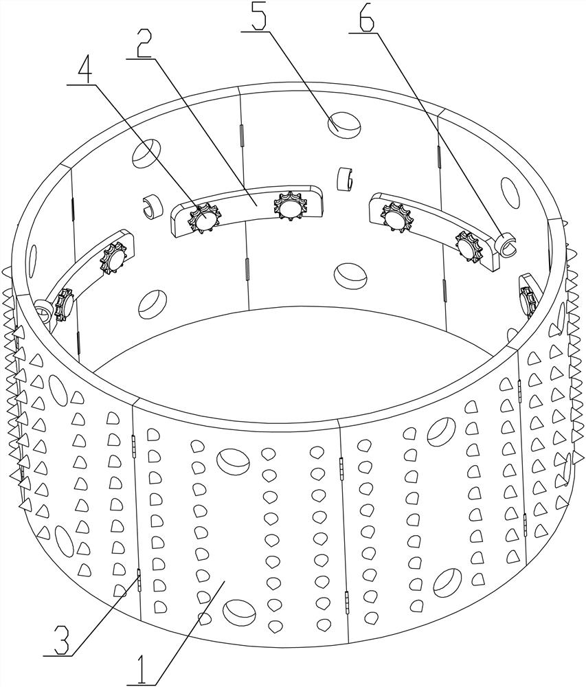 A circular foundation pit support structure and its application method