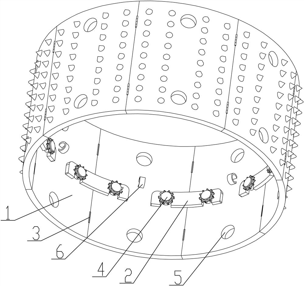 A circular foundation pit support structure and its application method