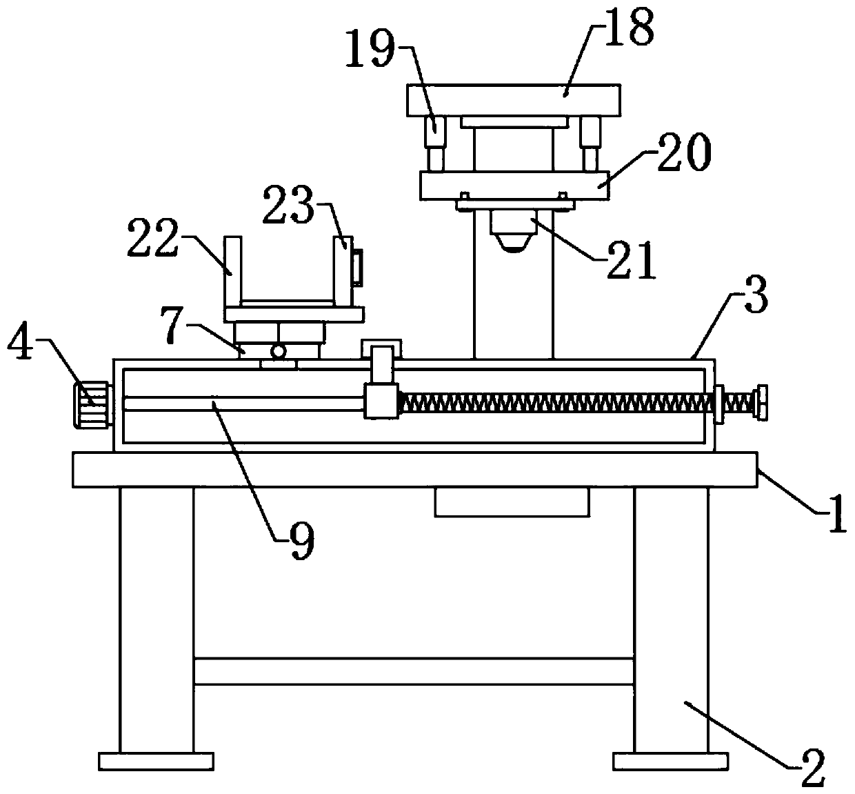 Suitcase and bag positioning device used for suitcase and bag production