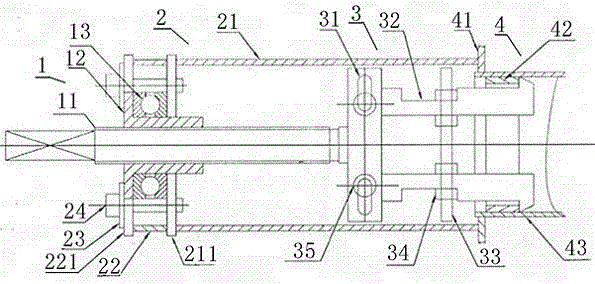 Complex pull-out mechanism