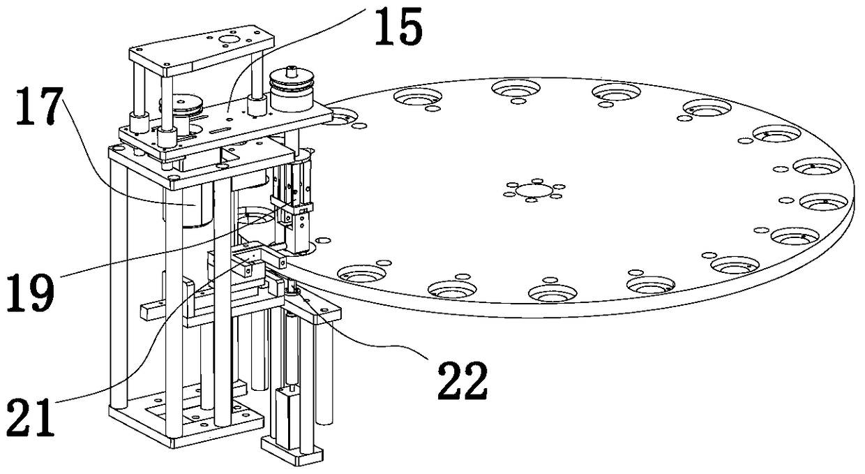 A jacket component feeding and assembling device for a quick connector assembling machine