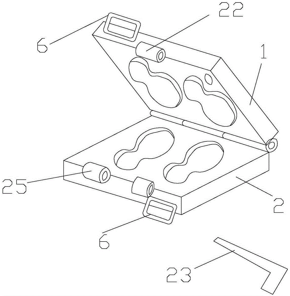 A clamping structure of eva shaping mold