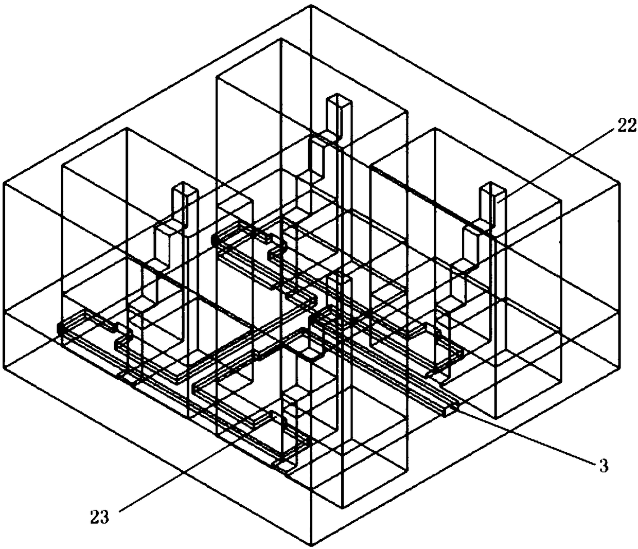 High-efficiency broadband horn array antenna