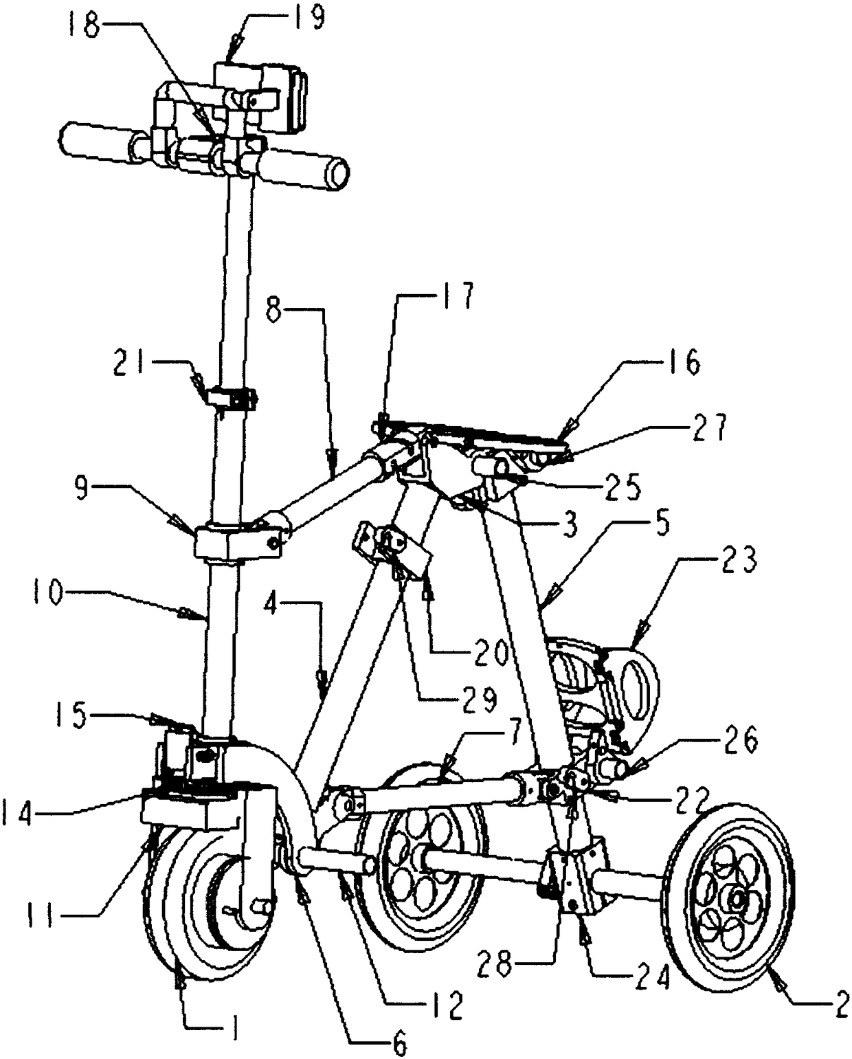 Multifunctional and multi-shape portable folding electric vehicle