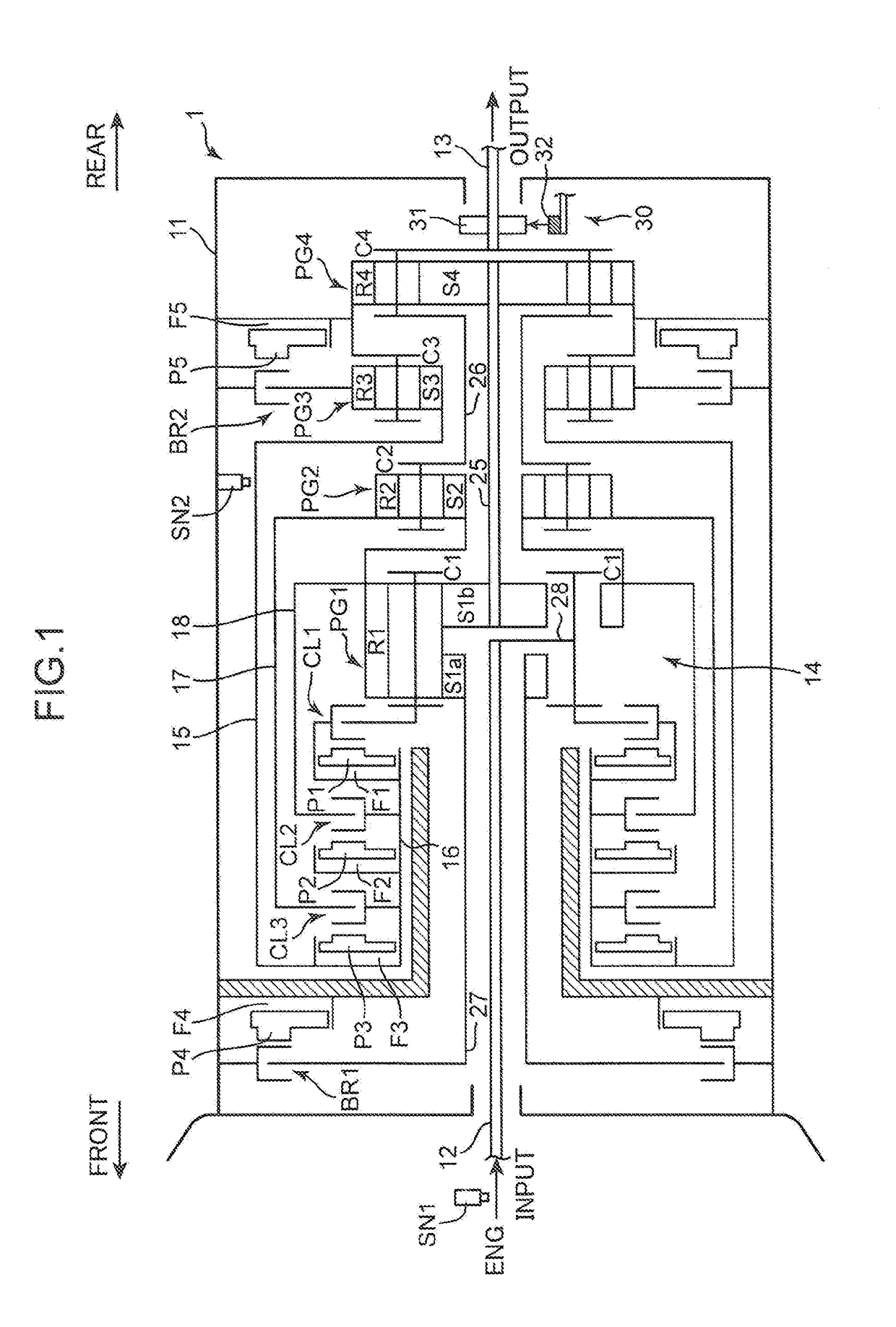 Range determination device for automatic transmission