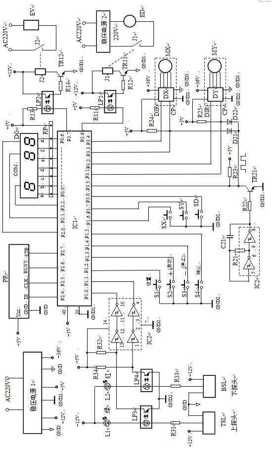 Drill bit test automatic measurement and control circuit