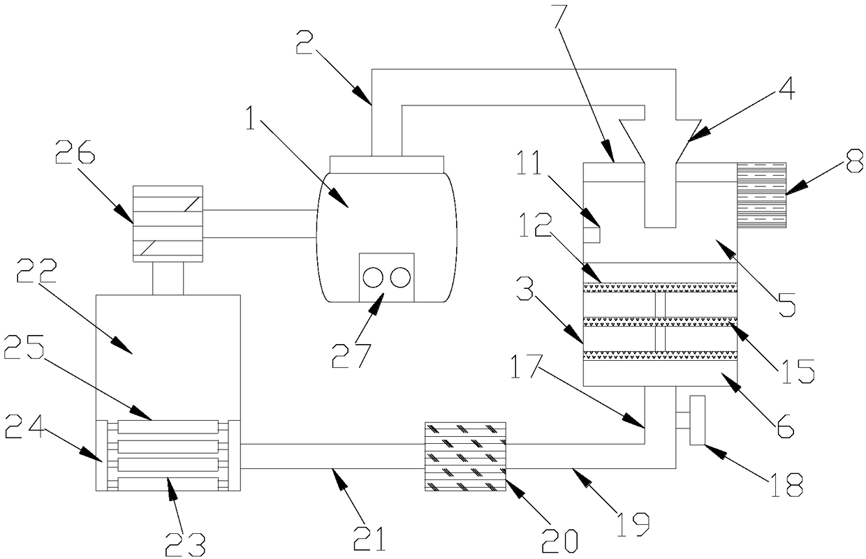 Dyeing tank condensed water energy-saving recovery device