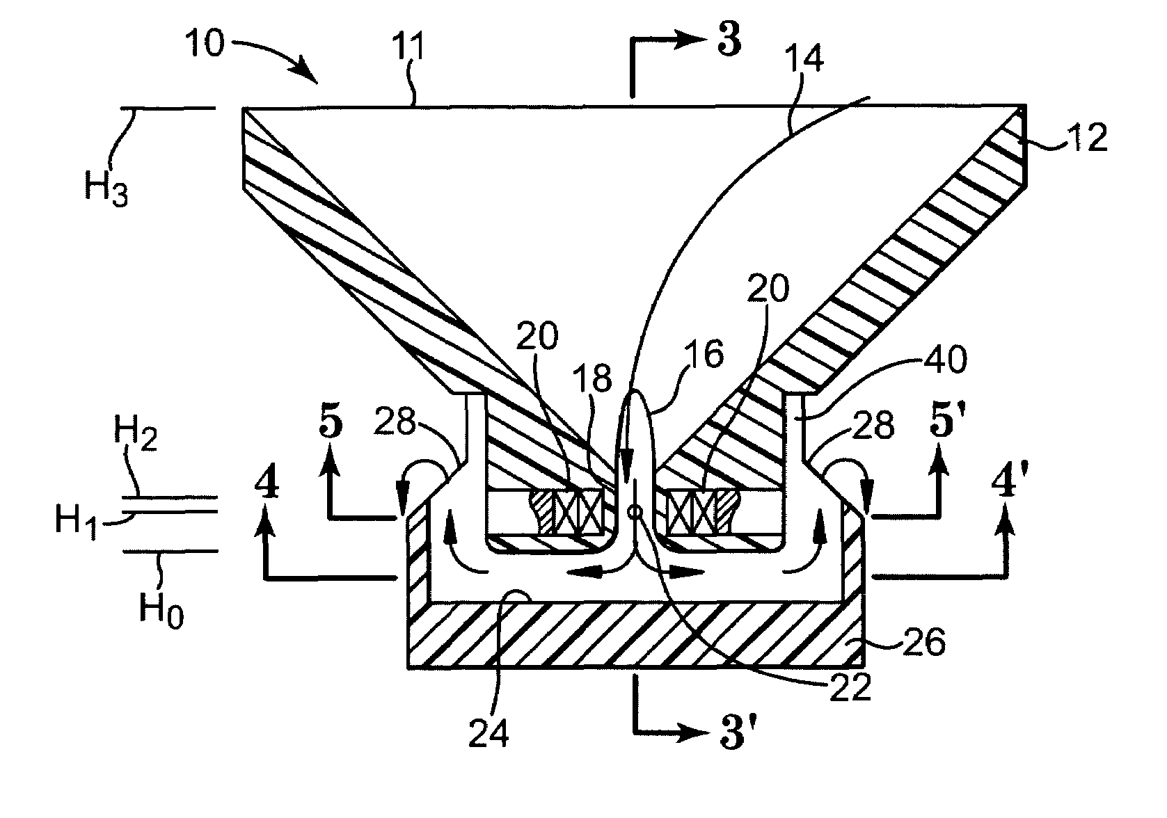 Permanent magnet flowmeter with noncircular sensing passage