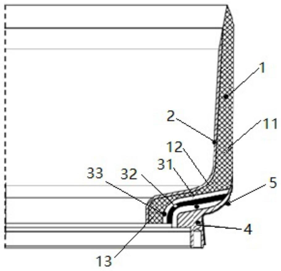 A composite material solid rocket motor insulation layer structure and its preparation method