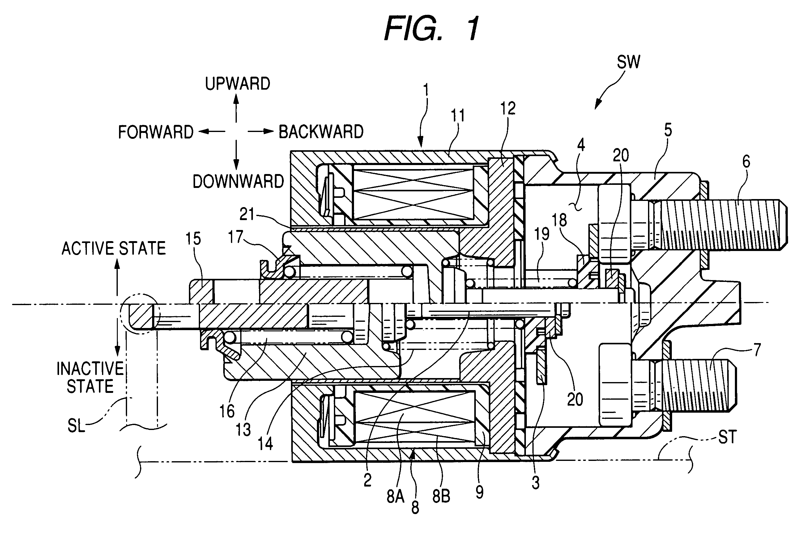 Electromagnetic switch for starter