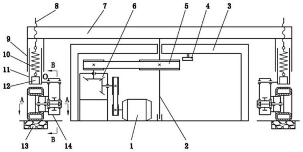 A simulation test device and method for research on tire-road friction process