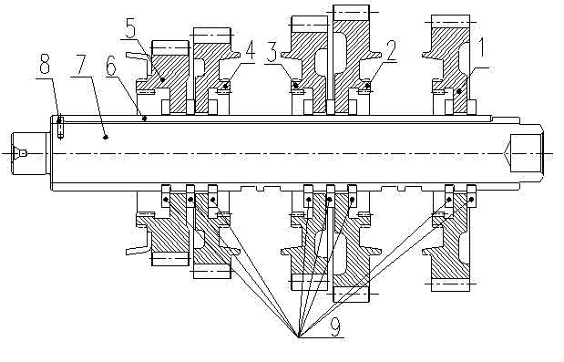 Spindle assembly for double-intermediate-shaft transmission