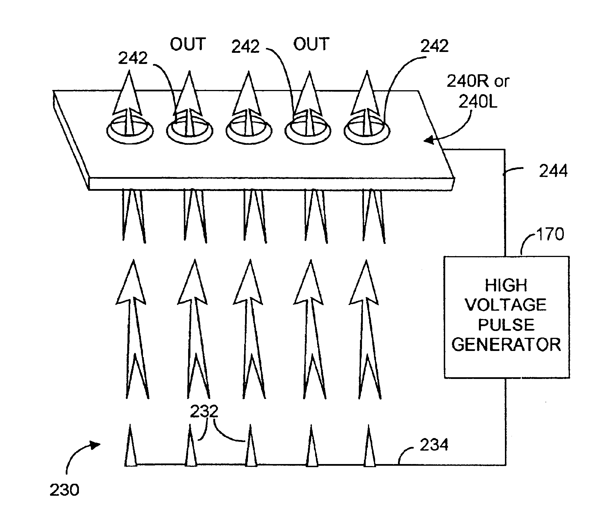 Electro-kinetic air transporter-conditioner with a multiple pin-ring configuration