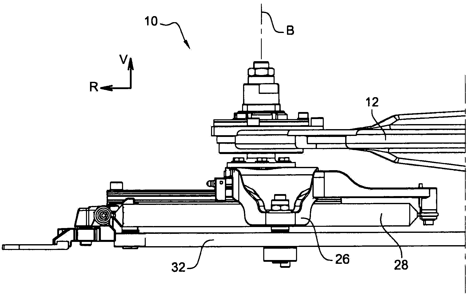 Device for transporting hollow bodies