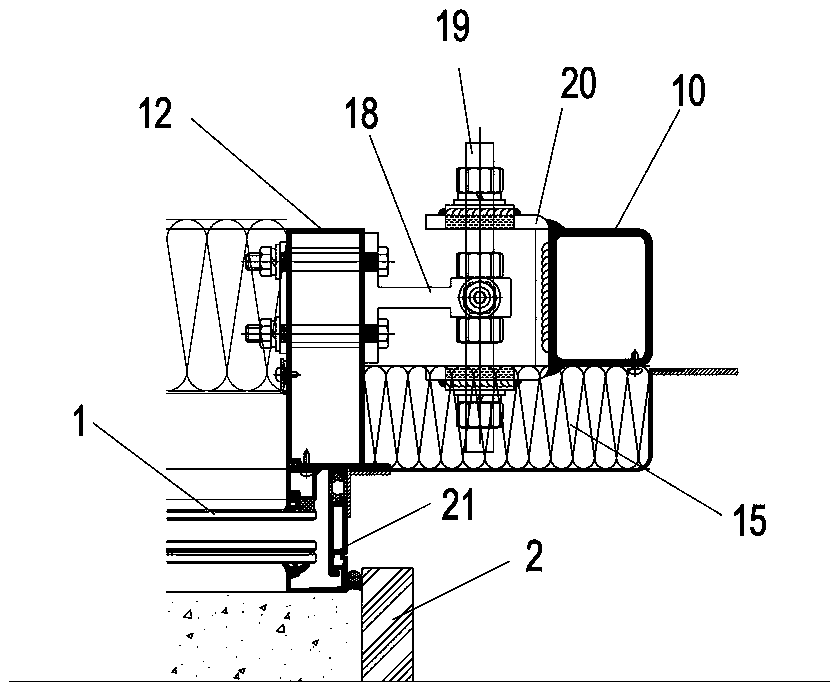 Assembly type low energy consumption curtain wall system and construction method thereof