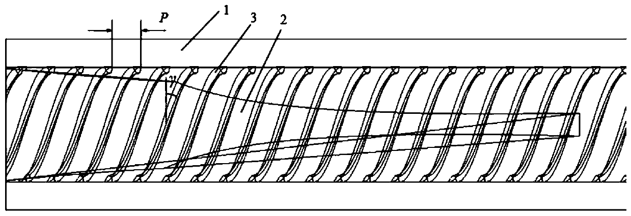 Boiler water cooling wall heat transfer enhancement tube with spoilers