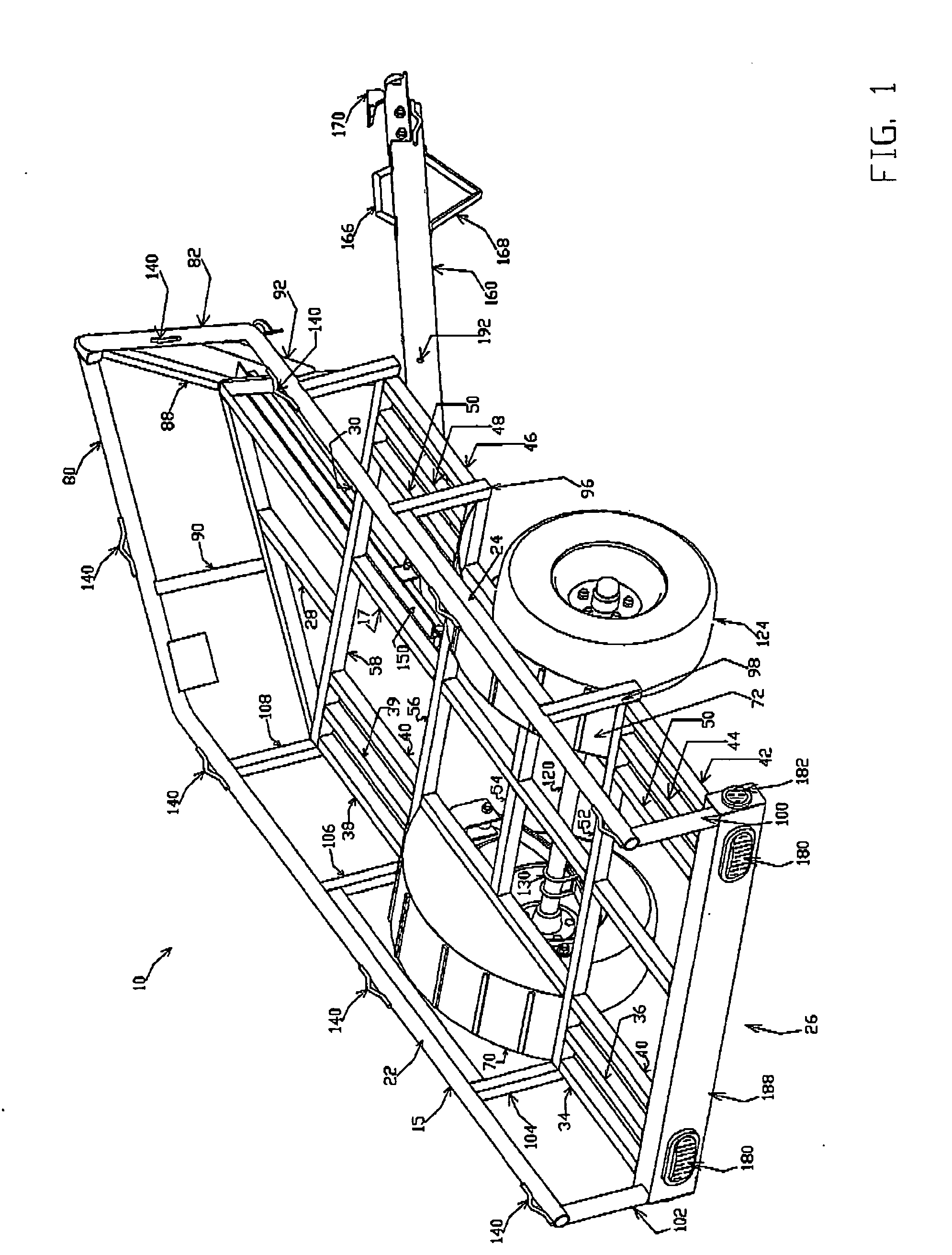 Trailer for off-road towing of vehicles