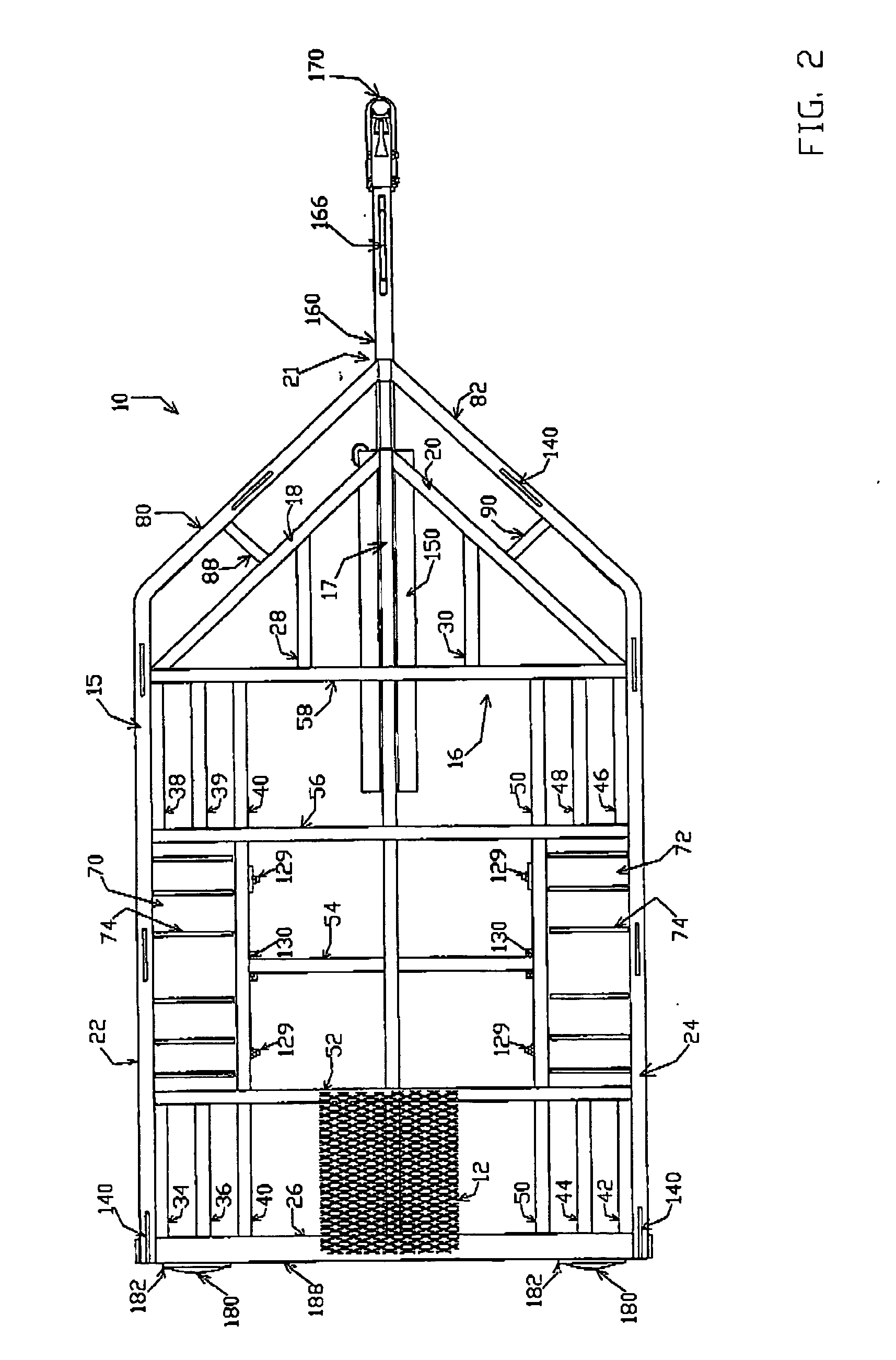 Trailer for off-road towing of vehicles