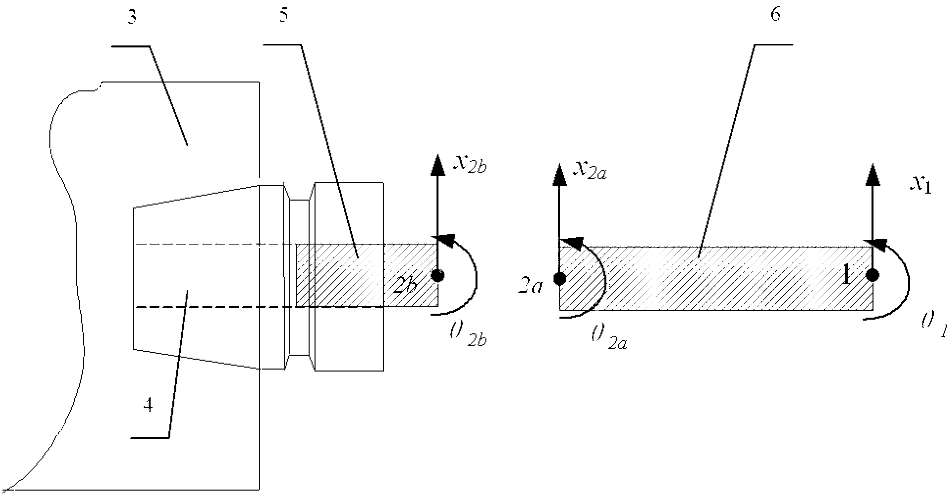 Soft measurement method and system of tool nose point displacement mobility of machining center