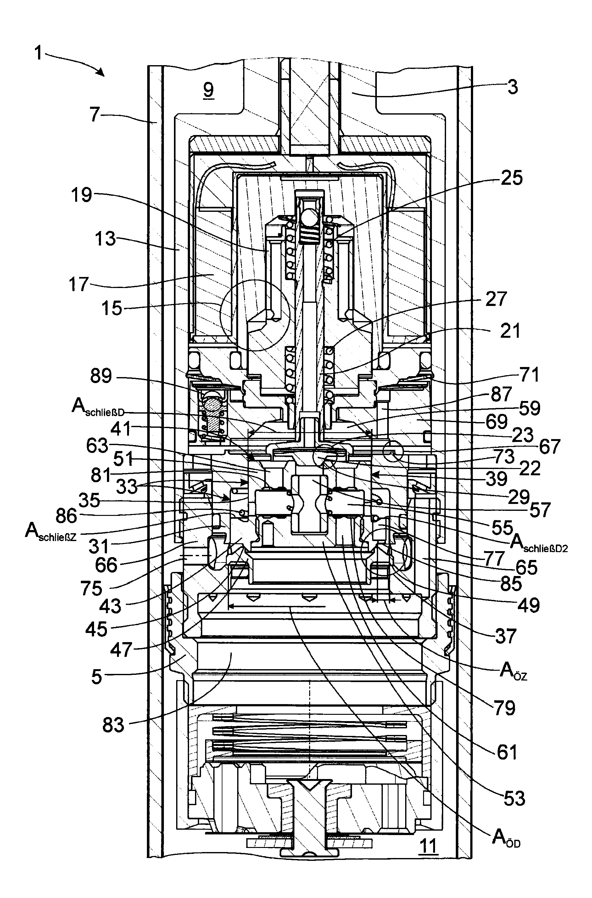 Adjustable damping valve arrangement