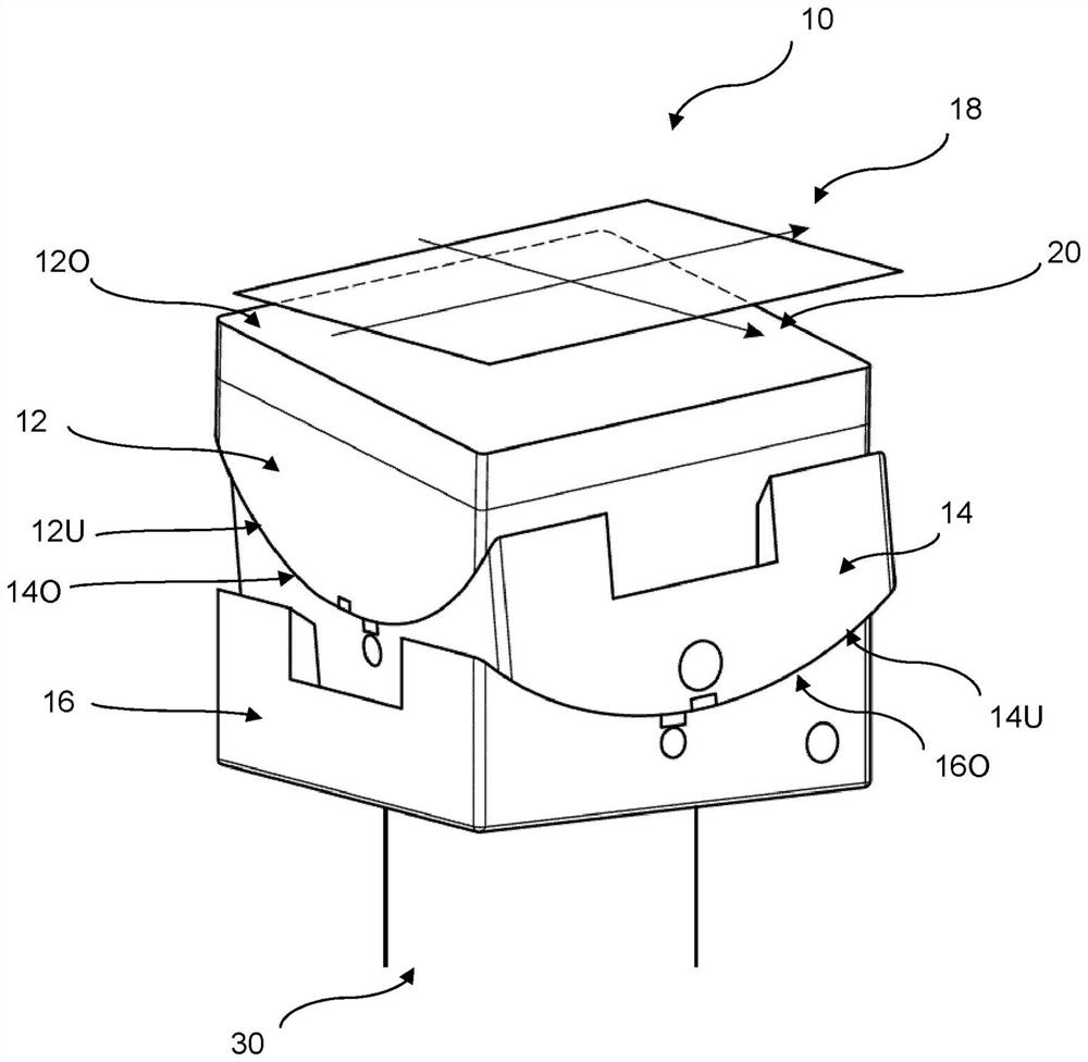 Device for supporting tablet press component, use thereof for adjusting position of tablet press component, and method