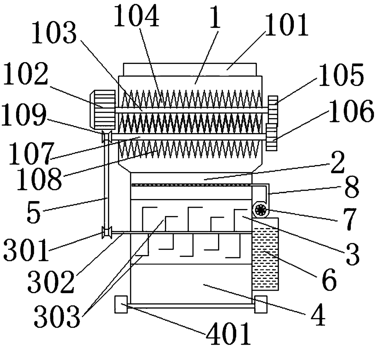 Anti-leakage document crushing equipment